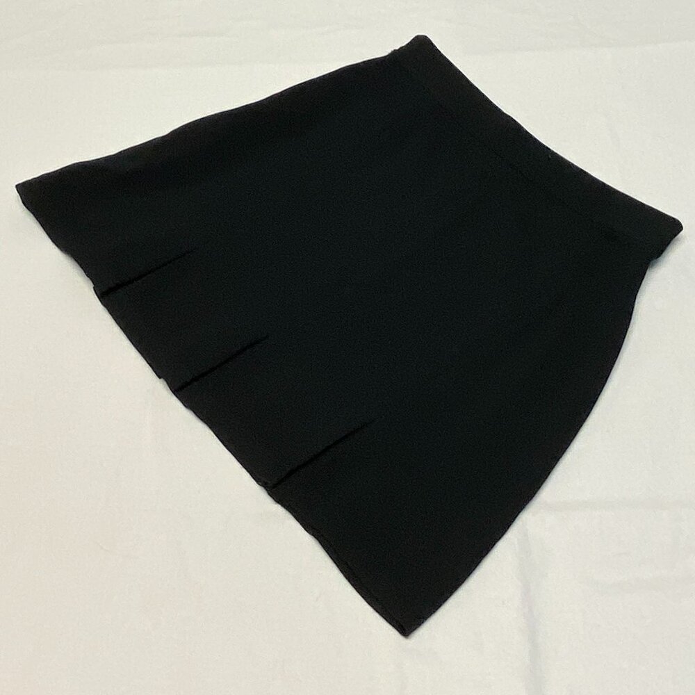 Arizona Jean Co Black A-Line Mini Skirt S Box Pleat Self-Belt Side Zip NWT - Picture 8 of 11
